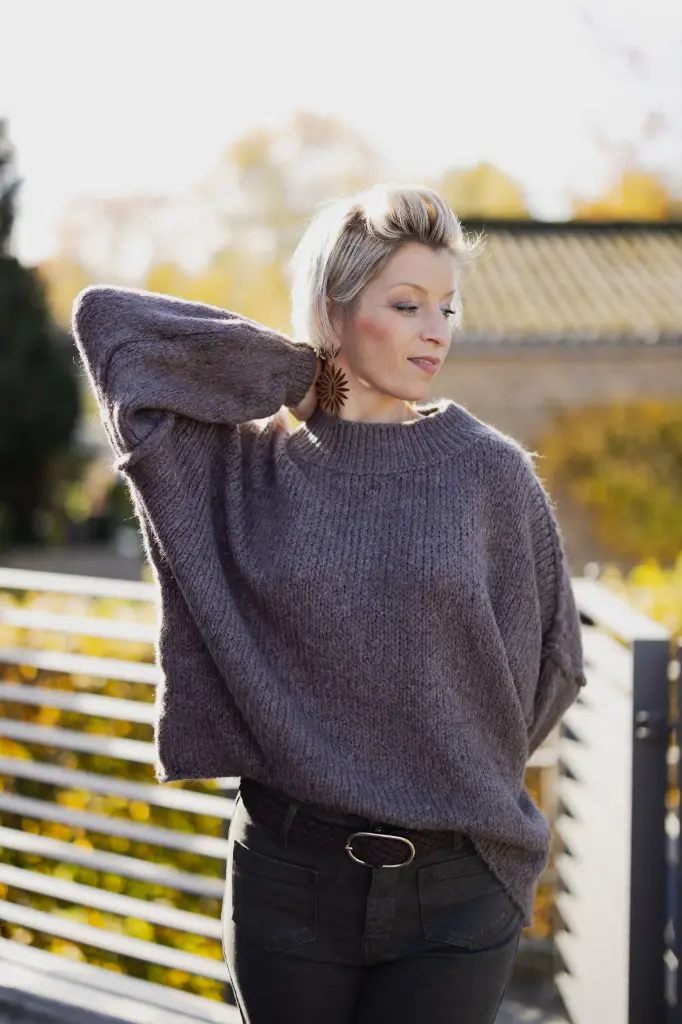 Pull oversize taupe Josy (T.U)  