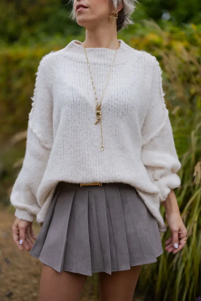 Pull oversize écru Josy (T.U)