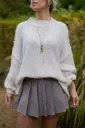 Pull oversize écru Josy (T.U)