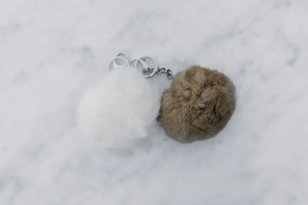 Porte-clés Pompon (Beige)
