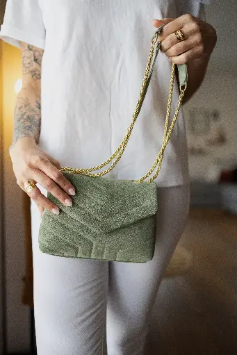 [AMST TEATRO - Celine Suede SALIEGROEN D53 210000011847.1950	​] Sac Roulia - vert d'eau 