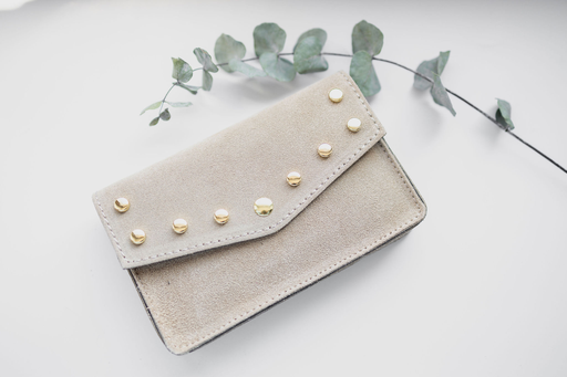 [AMS-TEATRO Laura suede Zand 04] Pochette Laura - beige