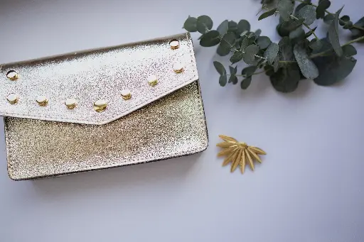 [AMS TEATRO Laura Metallic Goud L003] Pochette Laura - or 
